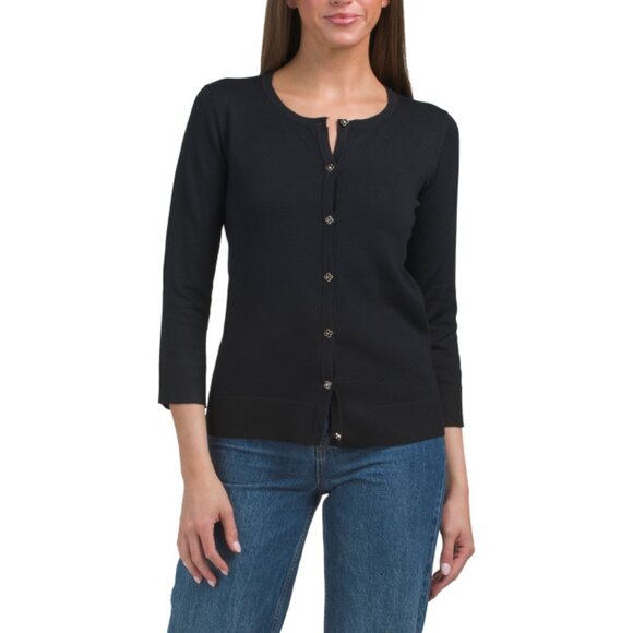 CABLE & GAUGE Black Vintage Novelty Button Cardigan - Picture 1 of 2